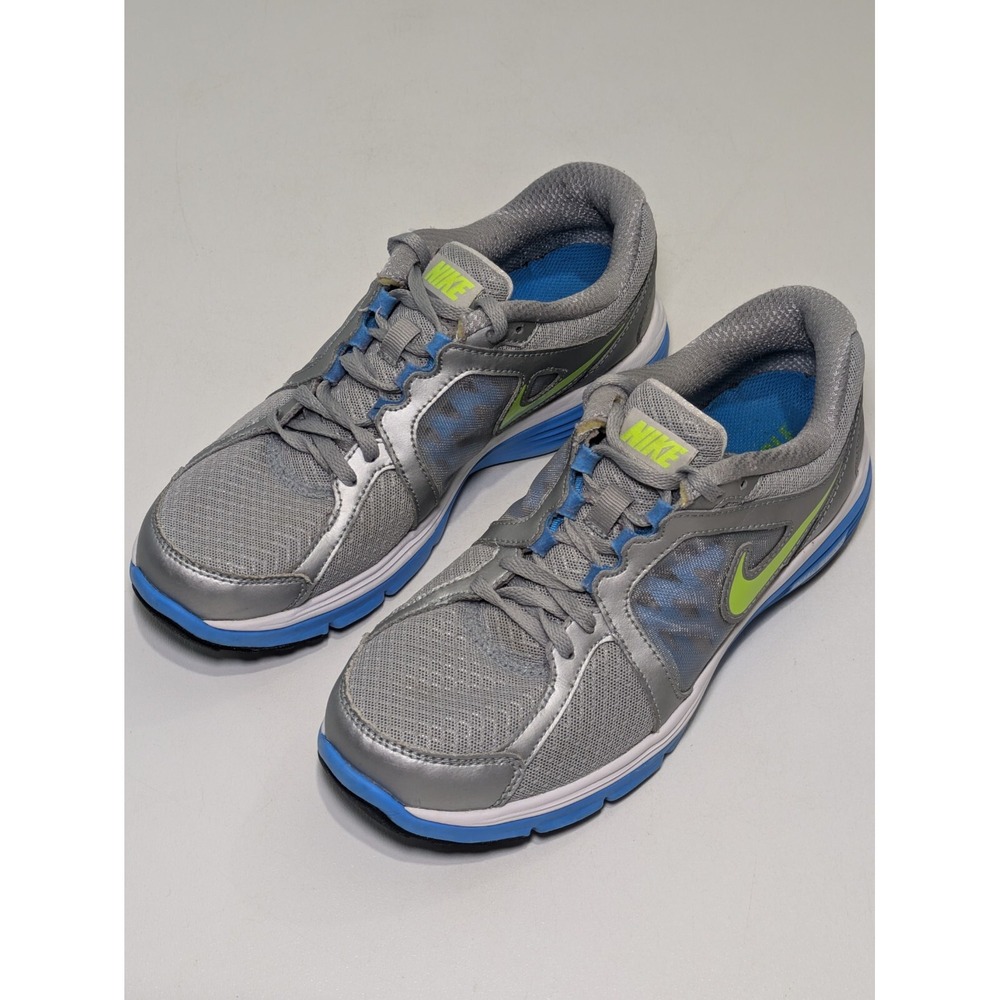 Nike Women's Dual Fusion Run‎ Gray/Blue Running Shoes, 8.5
